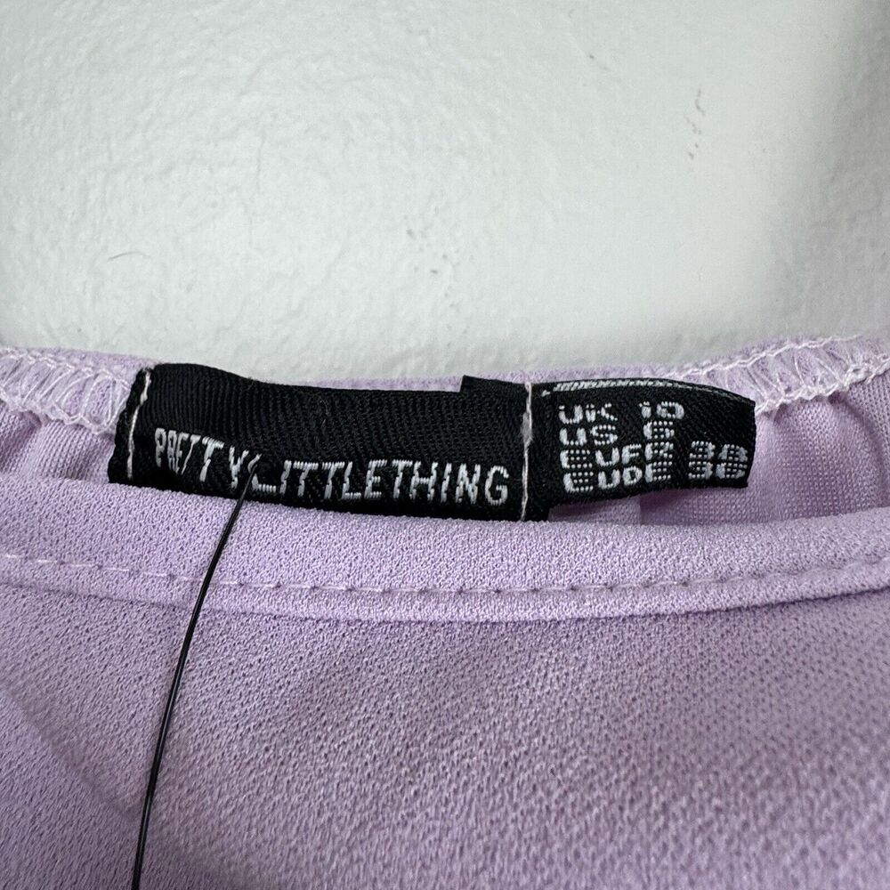 NWT Pretty Little Thing Casual Sexy Dress Woman Sz 6 Assymetrical - Picture 3 of 7